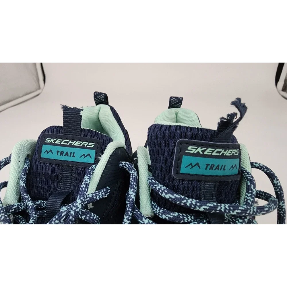 Skechers Run Trail Sneakers Womens 6.5 Navy Aqua 149821 Athletic Shoes VGC